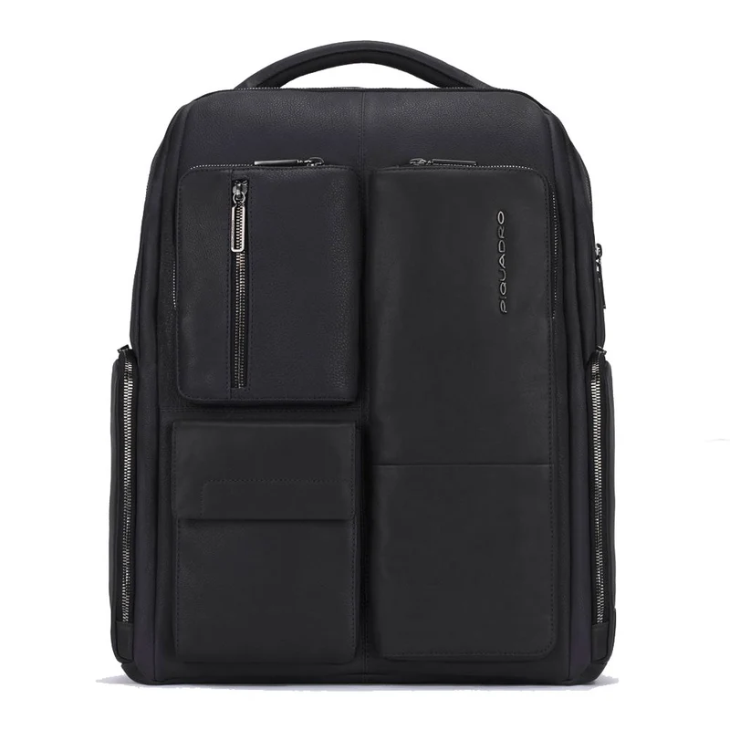 Zaino PIQUADRO grande per computer 15,6" e iPad®Pro 12,9" linea Ronnie CA5886W116 Pelle Nero