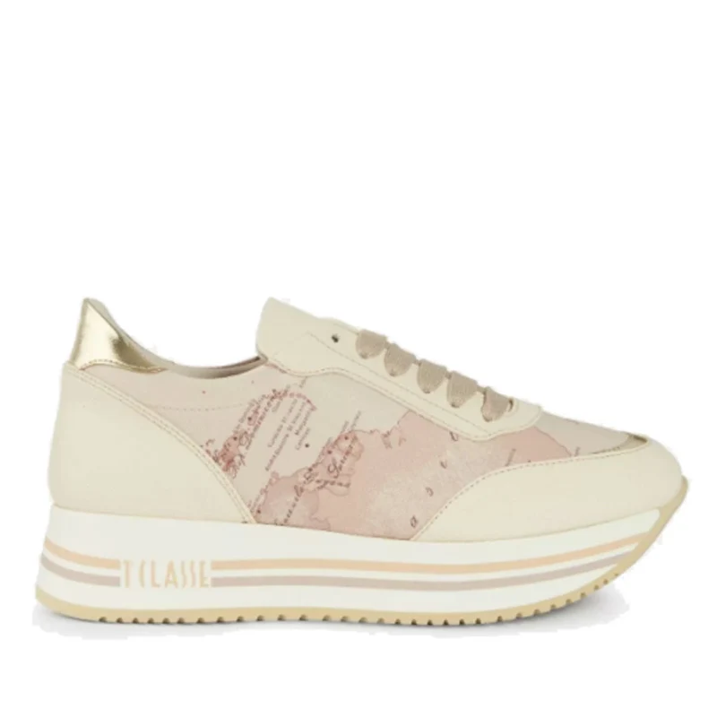 Scarpe Donna 1A Classe Alviero Martini Sneakers linea Geo Carrara Rosa 0272