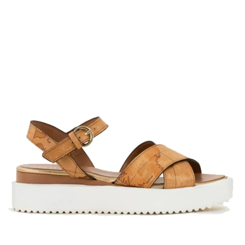 Sandali Donna 1A Classe Alviero Martini in Nappa stampa Geo Classic 0175
