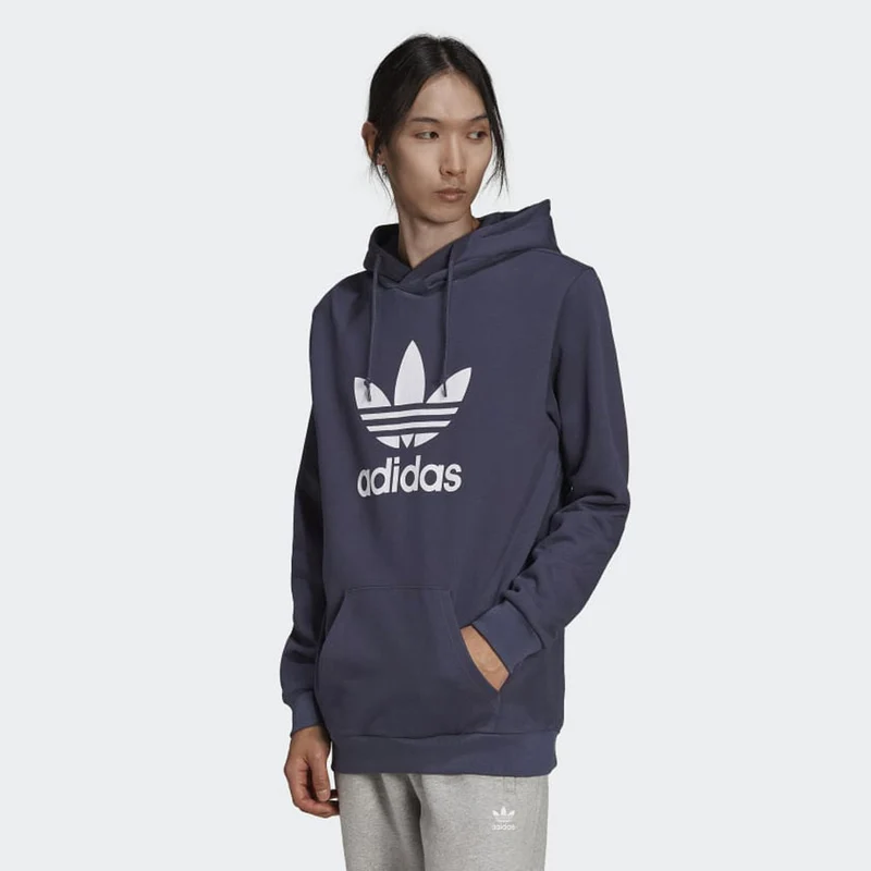 Felpa con Cappuccio ADIDAS linea Adicolor Classics Trefoil colore Shadow Navy