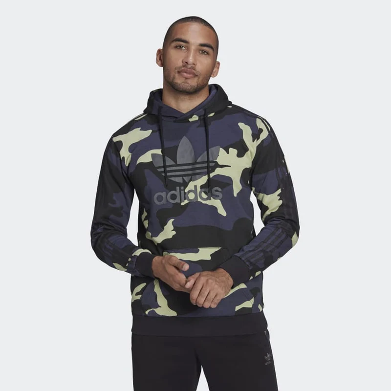 Felpa con Cappuccio ADIDAS linea Graphics Camo colore Shadow Navy