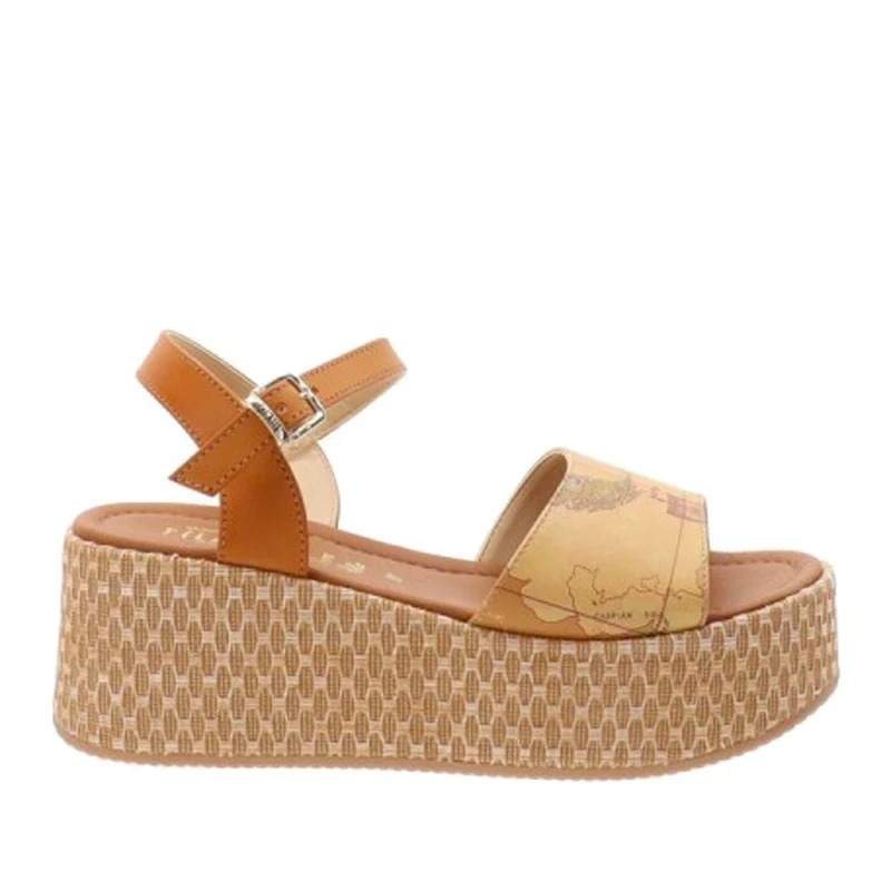 Scarpe Junior 1A Classe Alviero Martini Sandali color Cuoio con Inserti Geo Classic 1248