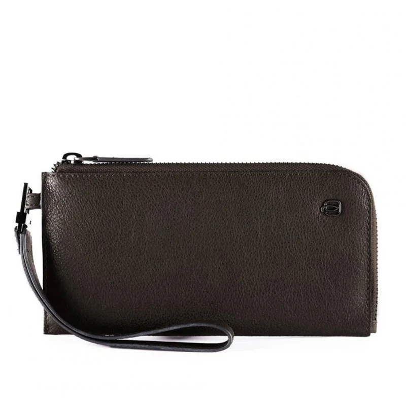 Pochette a Mano PIQUADRO in Pelle Testa di Moro linea Black Square - PP4766B3R