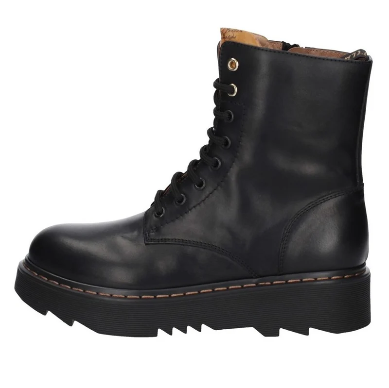 Scarpe Junior 1A Classe Alviero Martini Anfibi in Pelle Nera con Dettaglio Geo Classic 1093