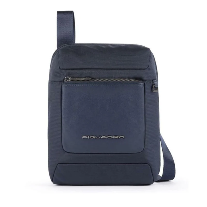 Borsello Uomo Piquadro in Tessuto e Pelle Colore Blu Linea Macbeth - CA1816S115