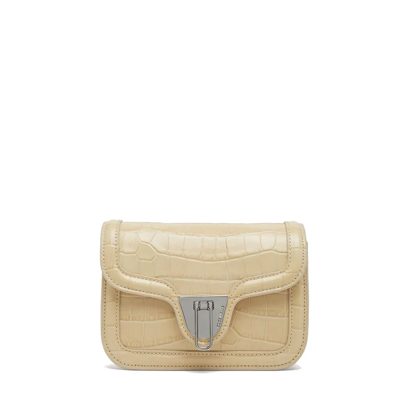 Borsa Donna a Tracolla COCCINELLE in Pelle Liscia Linea Marvin Twist Croco Mini colore Silk