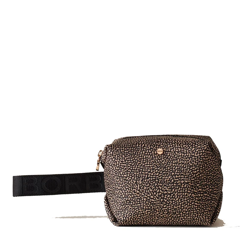 Beauty Case con Maniglia BORBONESE linea Jet Op in Nylon OP Natural Black