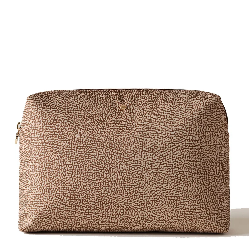 Beauty Medio Donna BORBONESE in Tessuto linea Jet Op colore Beige Brown