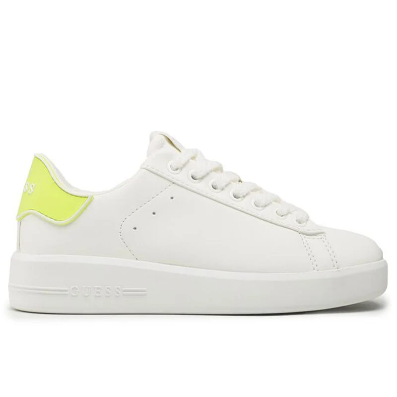 Scarpe Donna GUESS Sneakers Linea Rockies Colore White - Lime