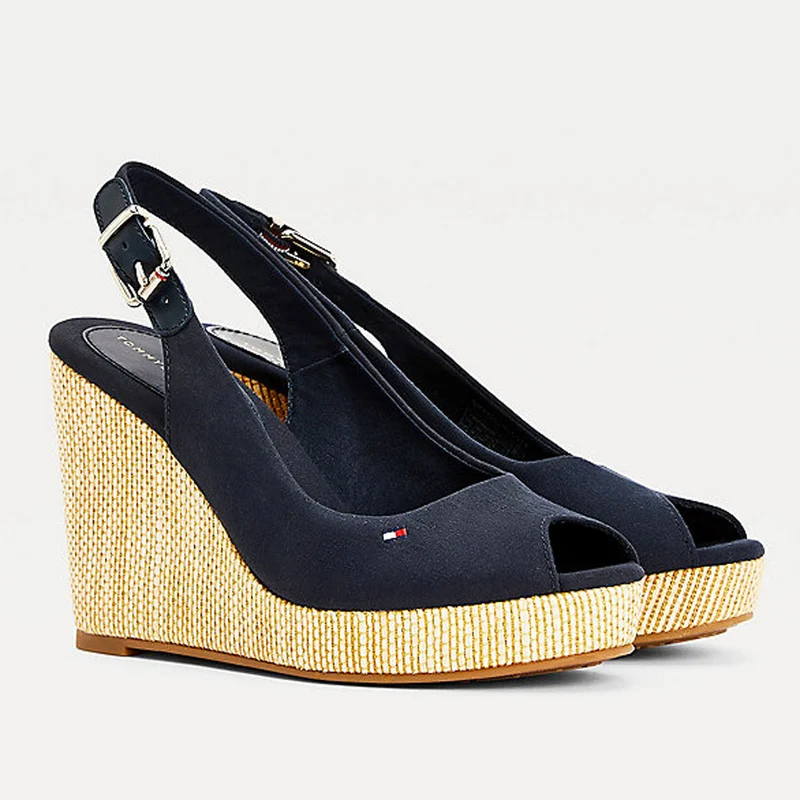 Sandali Alti Donna con Plateau TOMMY HILFIGER linea Iconic Elena Blu