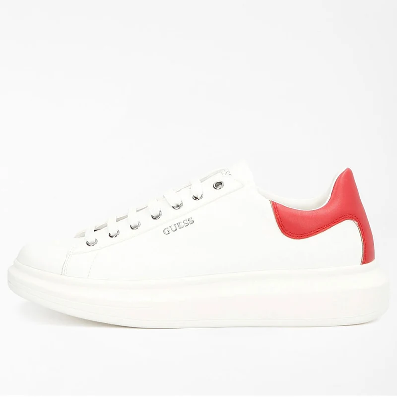 Scarpe Uomo GUESS Sneakers di colore Bianco e Rosso Linea Salerno