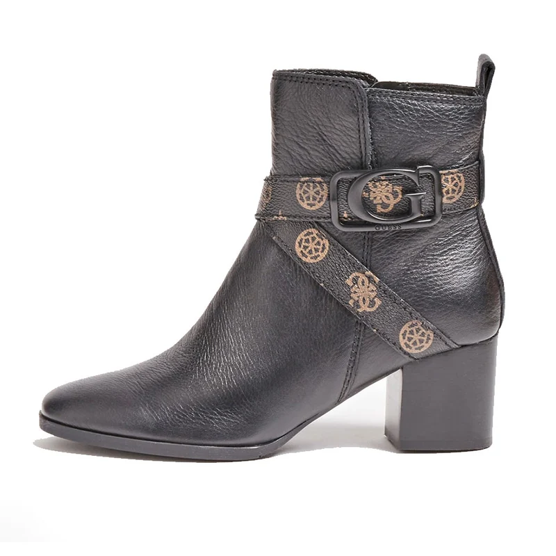 Stivaletto Donna GUESS in Pelle Nera linea Patina