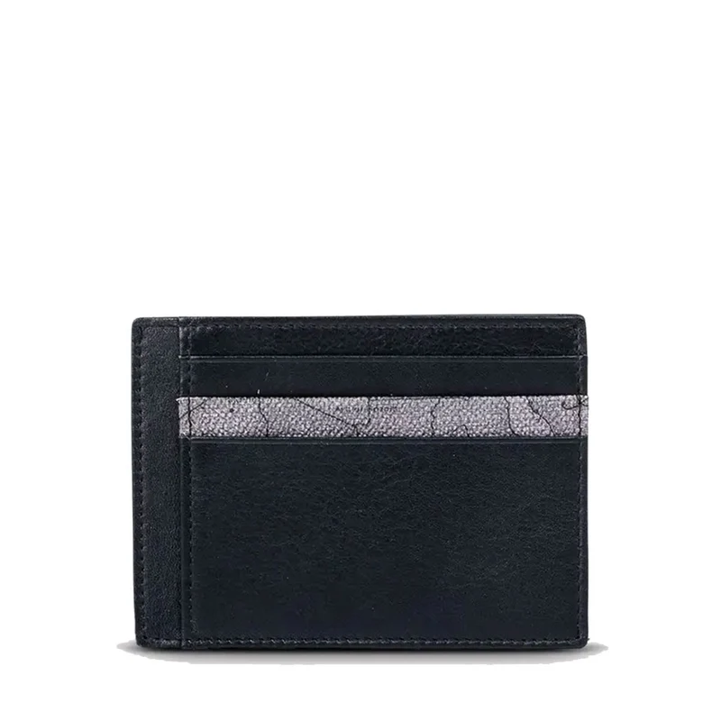 Portacarte Uomo 1A Classe Alviero Martini in Pelle Nera con dettagli Geo Dark W354
