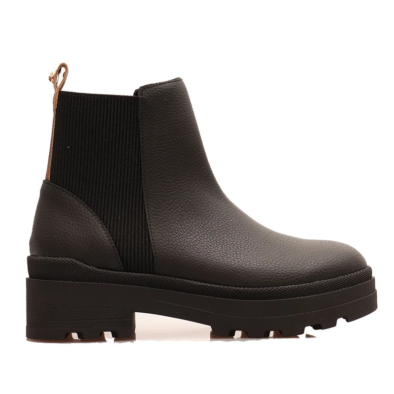 Scarpe Donna 1A Classe Alviero Martini linea Geo Bronze Stivaletto Beatles in Pelle Nero e Geo Bronzo I302