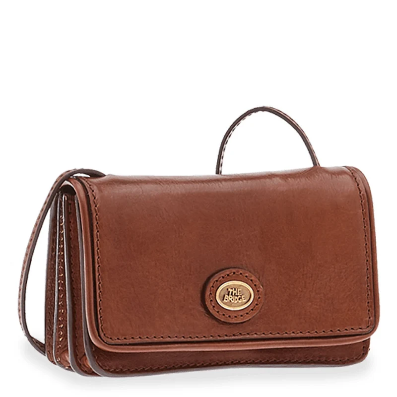 Mini Bag a Tracolla THE BRIDGE in Pelle Marrone linea Story