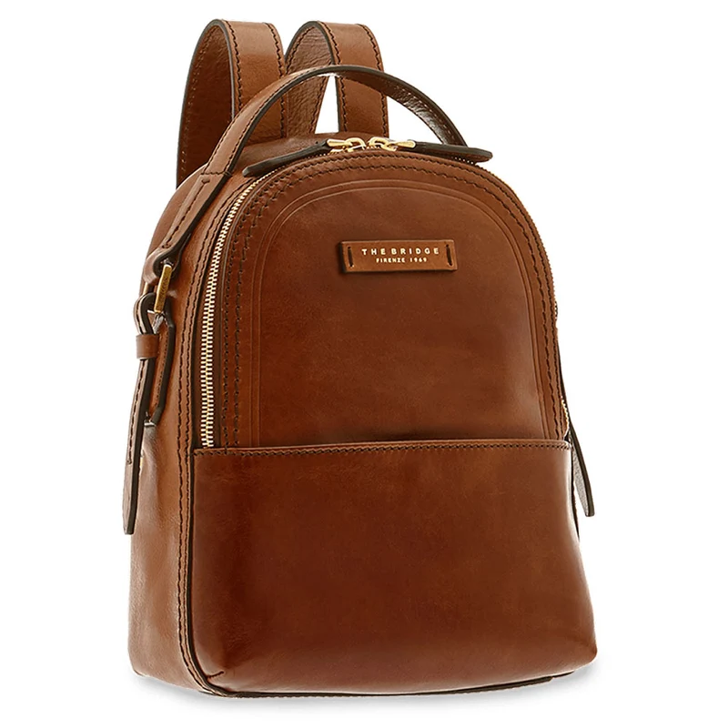 Zaino Donna Piccolo THE BRIDGE in Pelle Marrone linea Pearl District