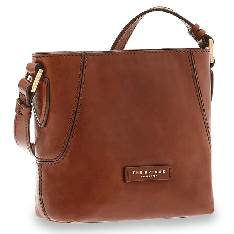 Borsa Donna Secchiello a Tracolla THE BRIDGE in Pelle Marrone linea Caterina