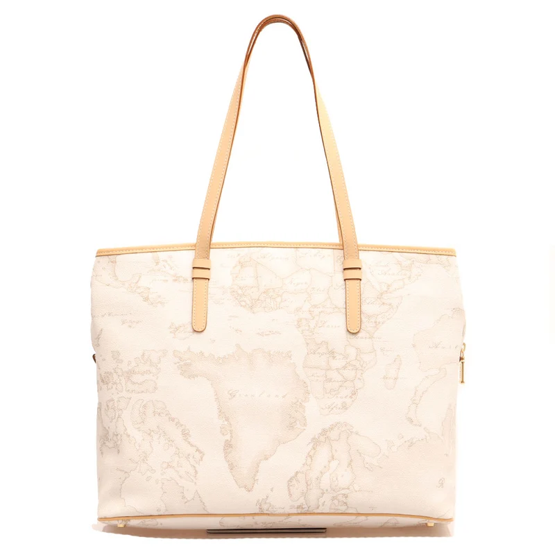 Borsa Donna Sottospalla Grande 1A Classe Alviero Martini linea Geo White D024 Made in Italy