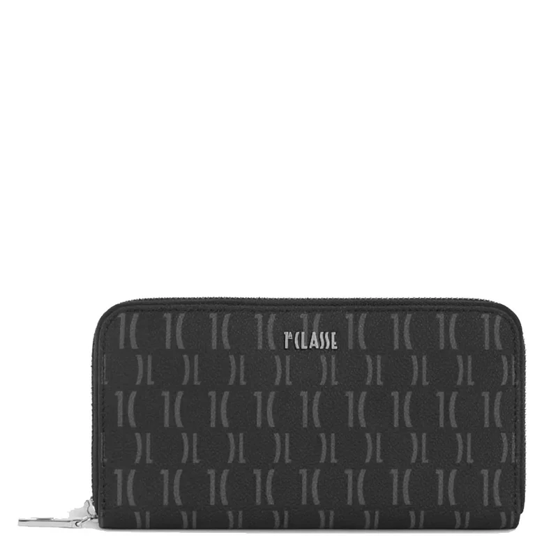 Portafoglio Donna Zip Around 1A Classe Alviero Martini linea Monogram Nero W068