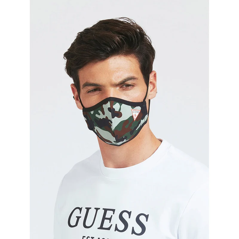 Mascherina Unisex in Tessuto GUESS stampa Camouflage