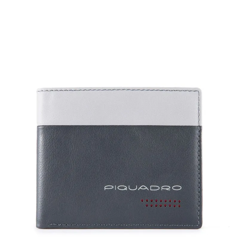 Portafoglio Uomo PIQUADRO In Pelle Colore Grigio e Nero - PU3891UB00R Linea Urban
