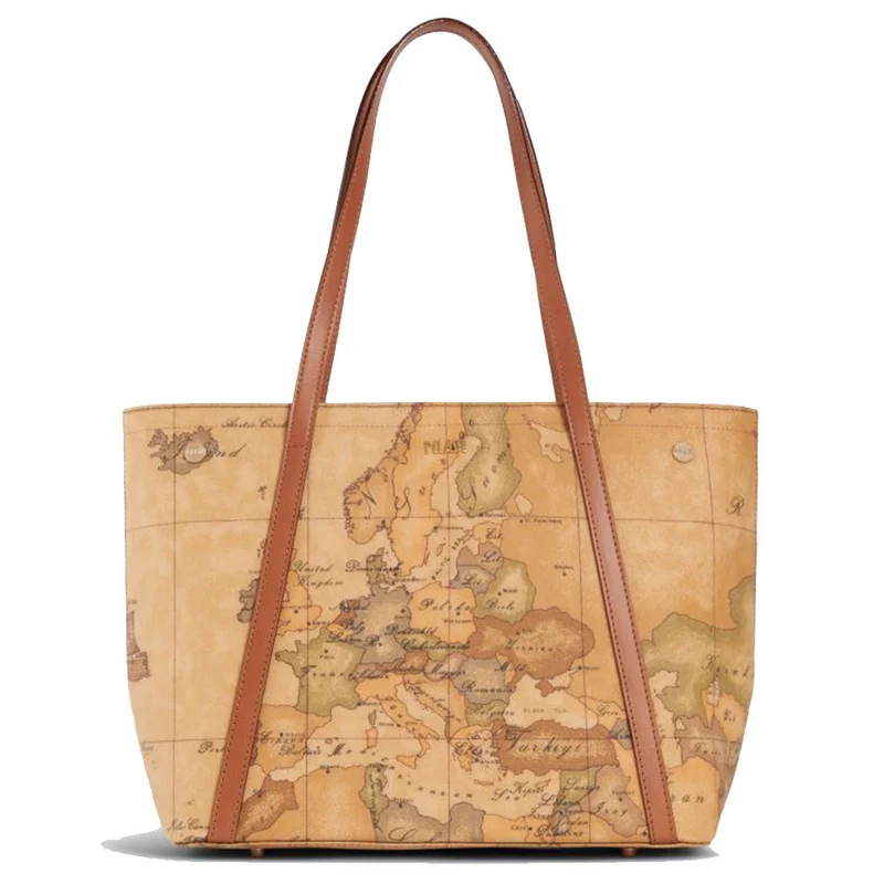 Shopping Bag con Borchiette Media 1A Classe Alviero Martini linea Geo Classic E010