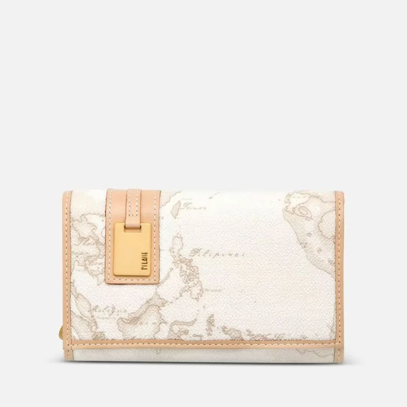 Portafoglio Donna con Bottone 1A Classe Alviero Martini stampa Geo White W025