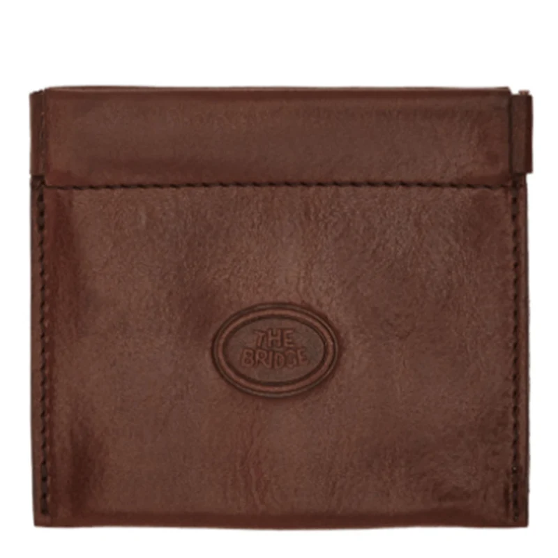 Portamonete Uomo THE BRIDGE In Pelle Marrone linea Story Made in Italy