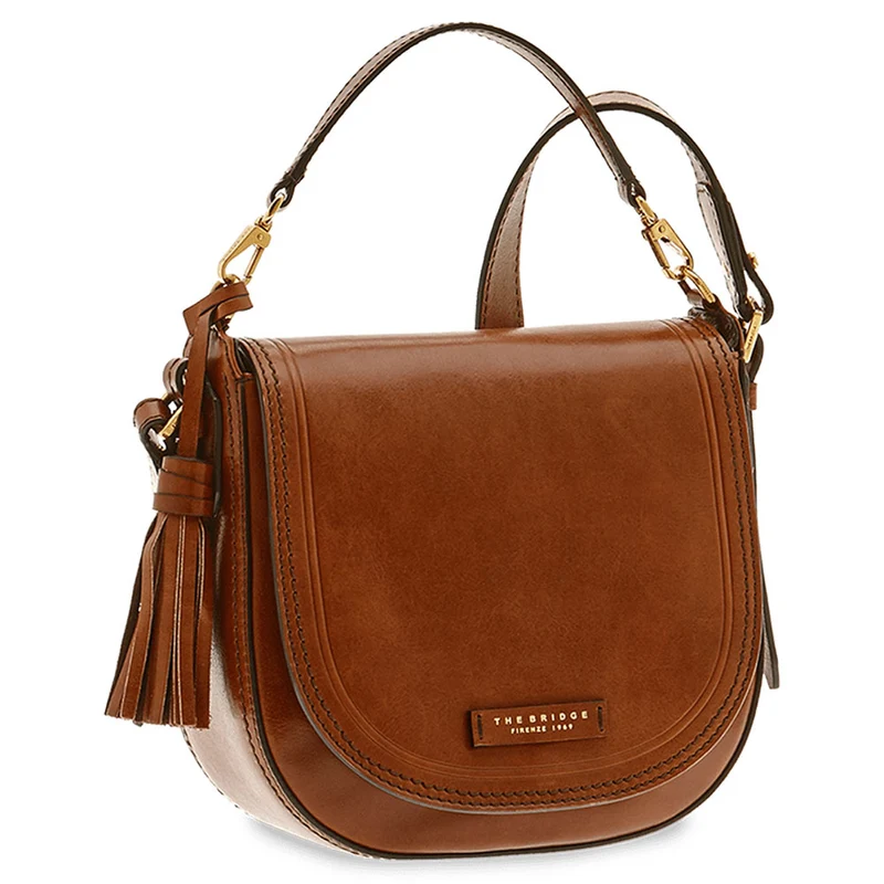 Borsa Donna a Mano con Tracolla THE BRIDGE in Pelle Marrone linea Pearl District