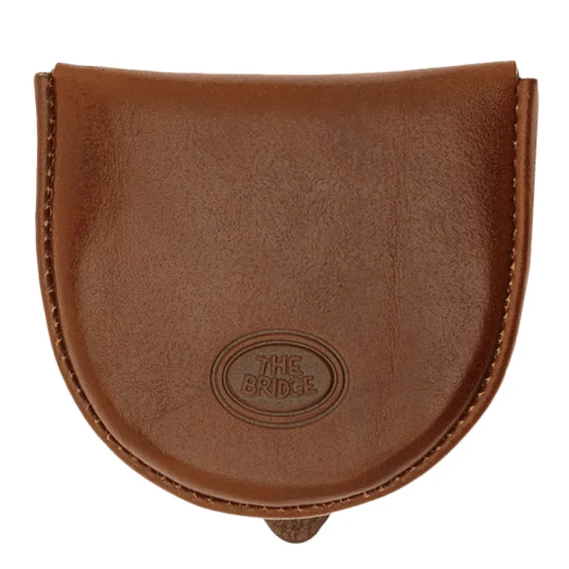 Portamonete a Tacco THE BRIDGE In Pelle Marrone linea Story Made in Italy
