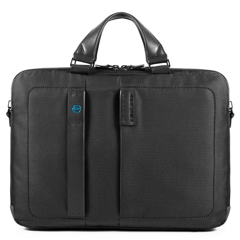Cartella Due Manici PIQUADRO Porta Pc 15,6" e iPad - CA3347P16 in Tessuto colore Chevron - Nero