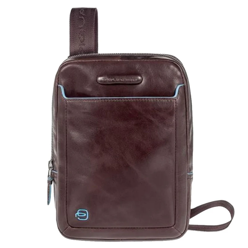 Borsello Uomo Porta iPad Mini - PIQUADRO linea Blue Square CA3084B2 in Pelle Mogano