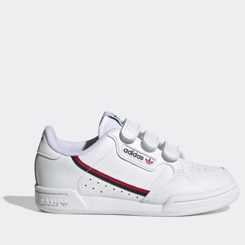 Scarpe Bambino ADIDAS Sneakers con Strappi linea Continental 80 CF C colore Bianco