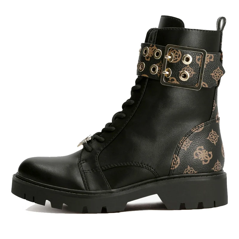 Stivaletti Donna GUESS linea Riter colore Marrone Multi Chiusi Con Stringhe