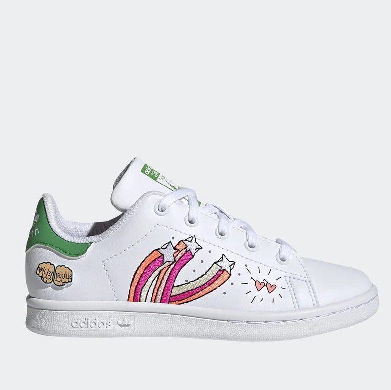 Scarpe Bambino ADIDAS Sneakers linea Stan Smith C colore Bianco e Verde