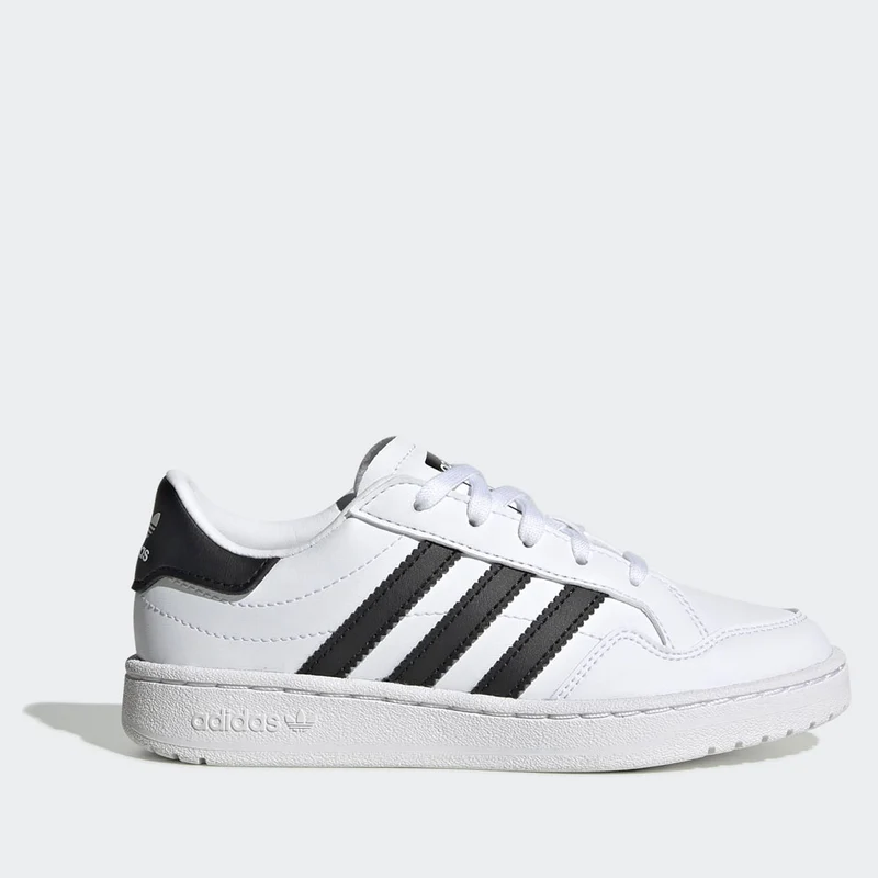 Scarpe Bambino ADIDAS Sneakers linea Team Court C colore Bianco e Nero