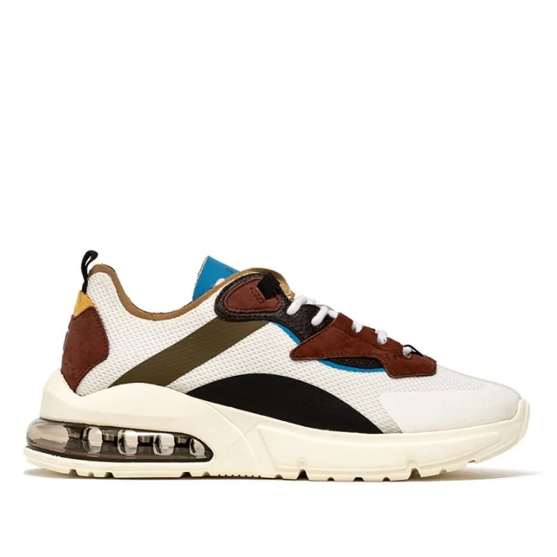 Scarpe Uomo D.A.T.E. Sneakers linea Aura Net colore White Army