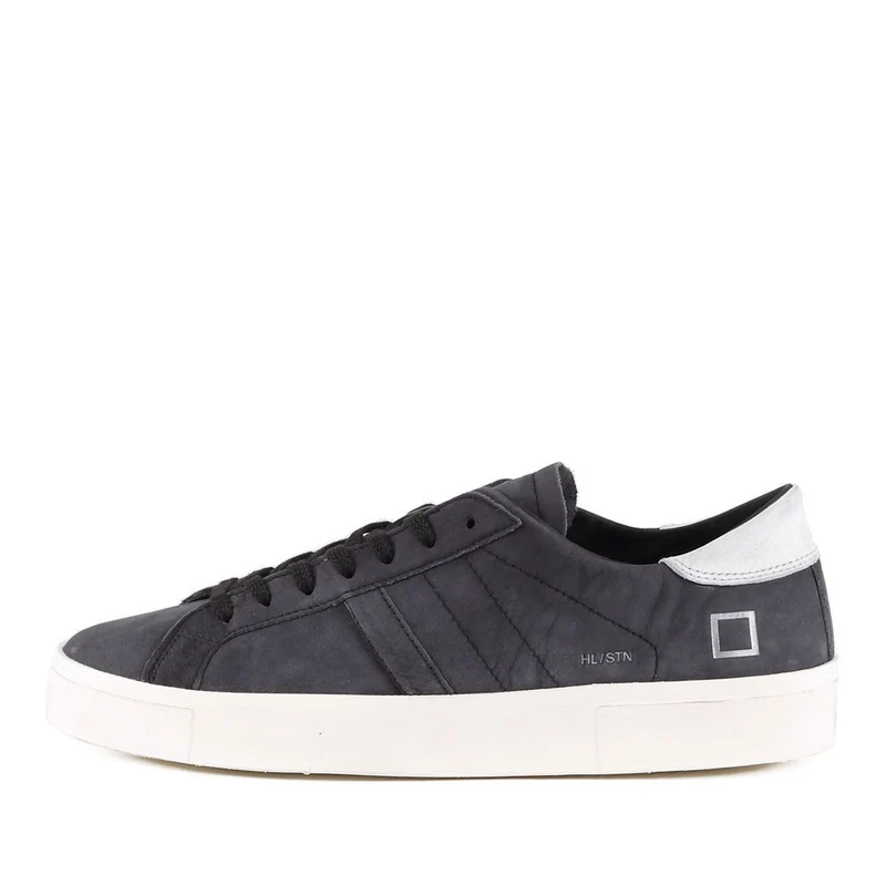 Scarpe Uomo D.A.T.E. Sneakers linea Hill Low Asymmetric in Camoscio Blu