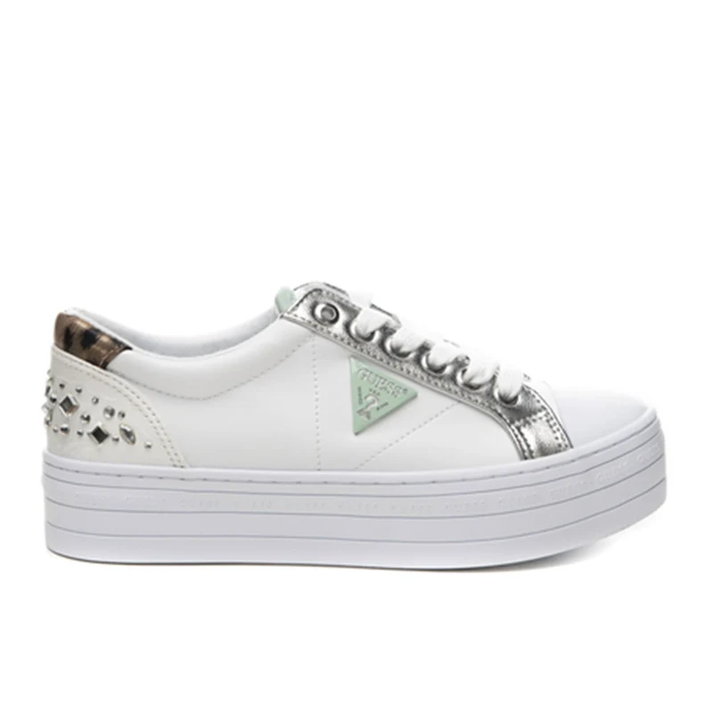 Scarpe Donna GUESS Sneakers White -Silver Linea Brodey