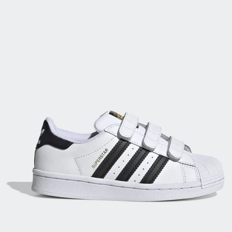 Scarpe Bambino ADIDAS Sneakers con Strappi linea Superstar colore Bianco