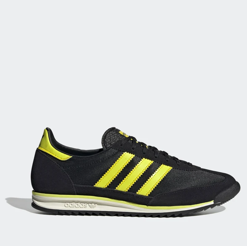 Scarpe ADIDAS Sneakers linea SL 72 colore Nero e Giallo Acido