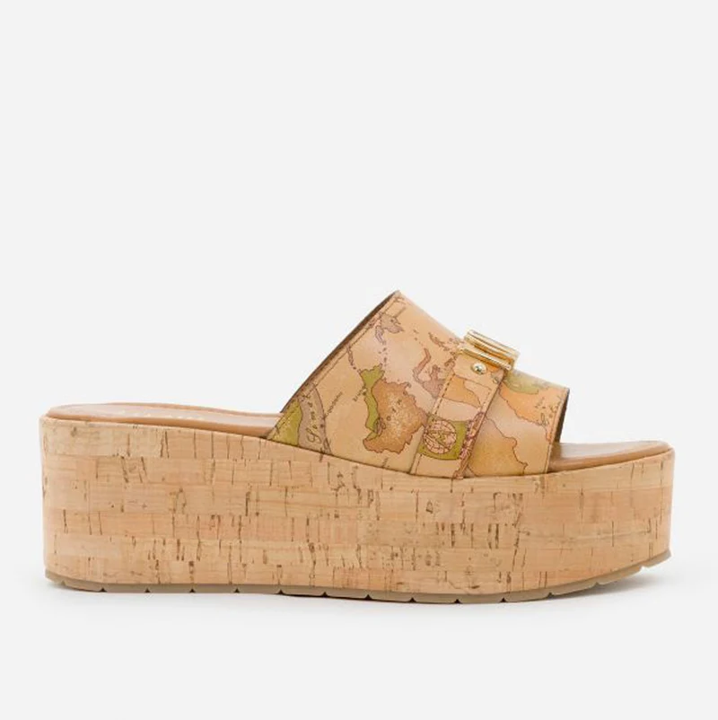 Scarpe Donna 1A Classe Alviero Martini Ciabatte in Nappa stampa Geo Classic E376