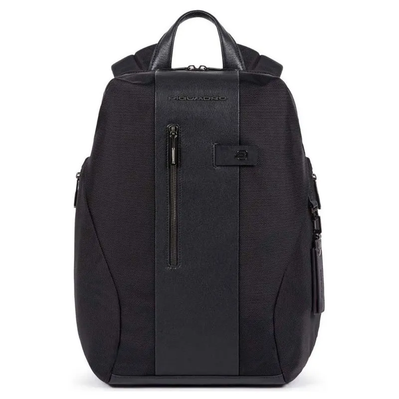 PIQUADRO Zaino linea Brief 2 in Tessuto e Pelle di Colore Nero - CA5478BR2