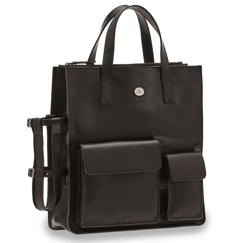 Cartella Verticale Porta Pc THE BRIDGE in Pelle Nera linea Story
