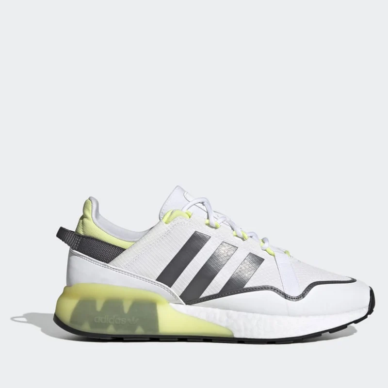 Scarpe Uomo ADIDAS Sneakers linea ZX 2K Boost Pure colore Bianco Grigio e Giallo