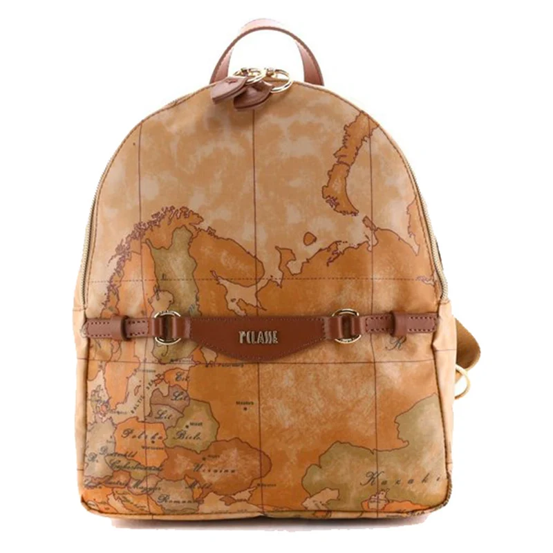 Zaino in Tessuto 1A Classe Alviero Martini linea Soft Sound Geo Classic e Marrone GQ61