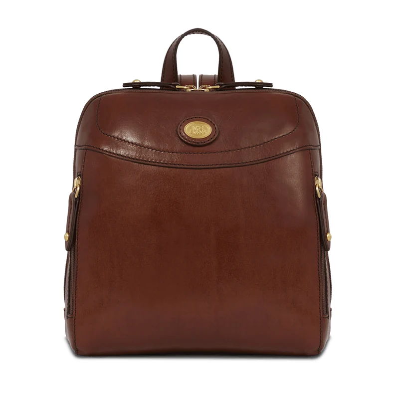 Zaino Donna THE BRIDGE in Pelle Marrone linea Story Made in Italy